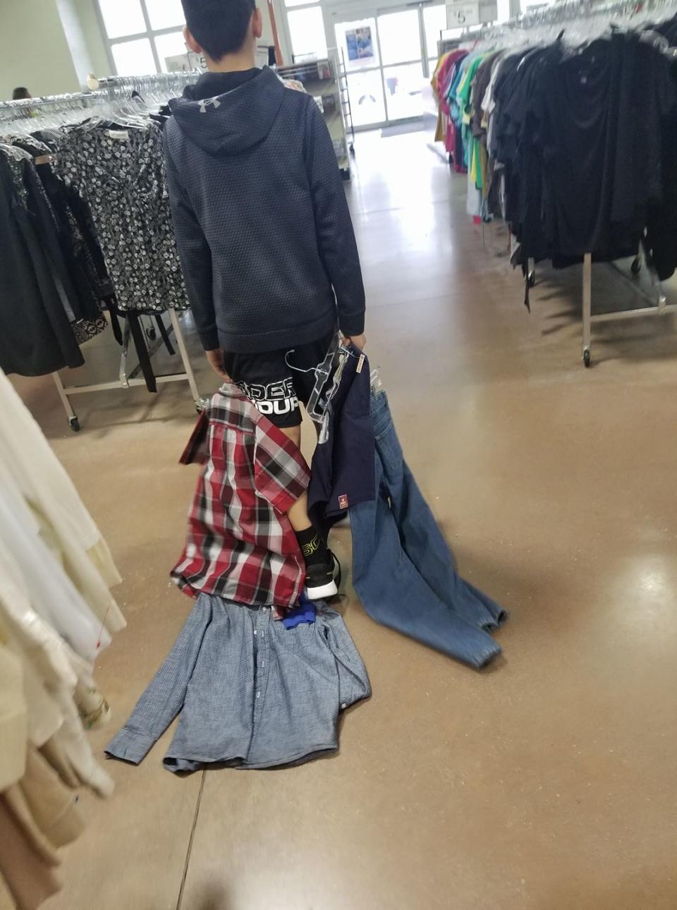 A teen whose mom said was acting “entitled” about clothes learned a budget-conscious lesson. (Photo: Facebook/Cierra Brittany Forney)