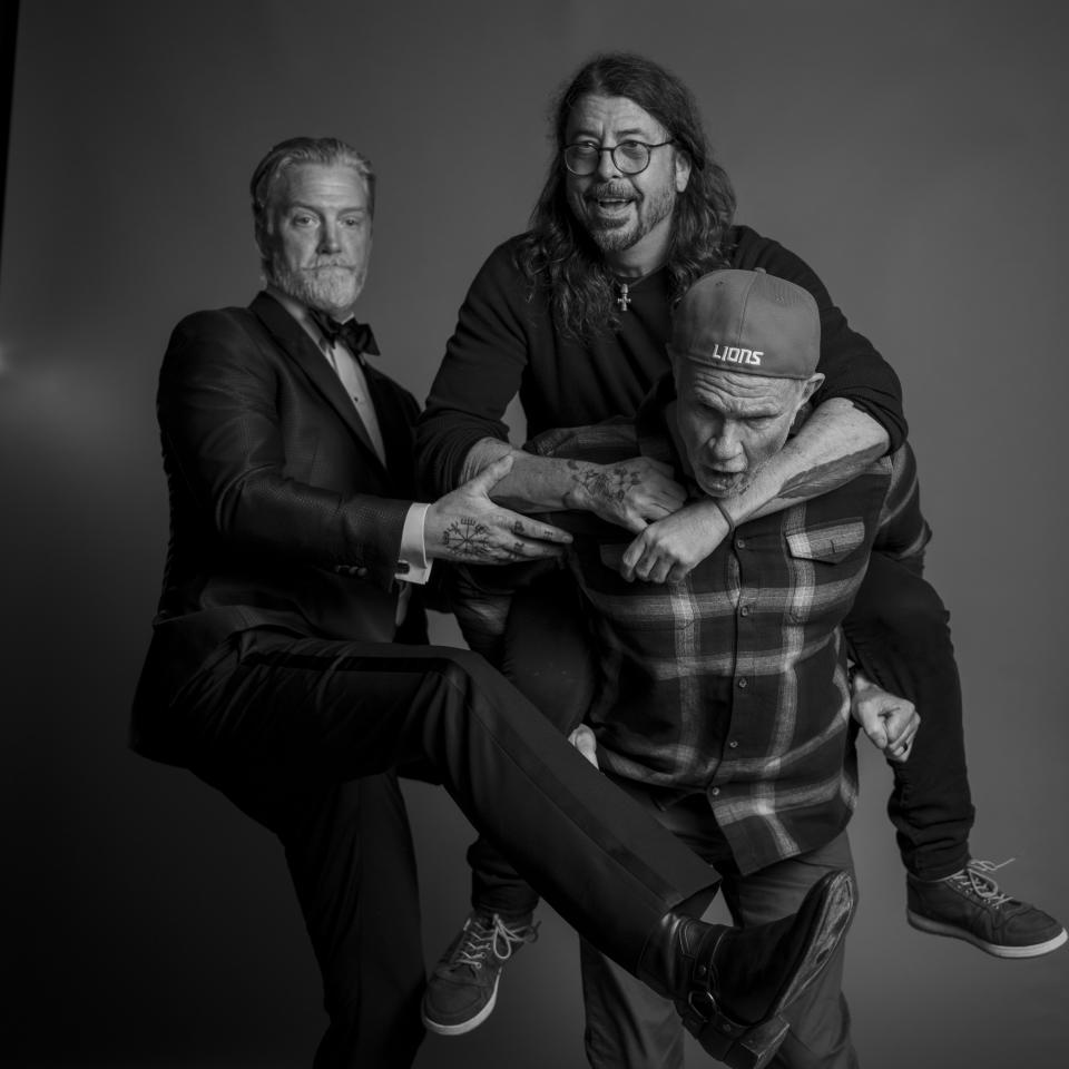 josh homme, dave grohl and chad smith