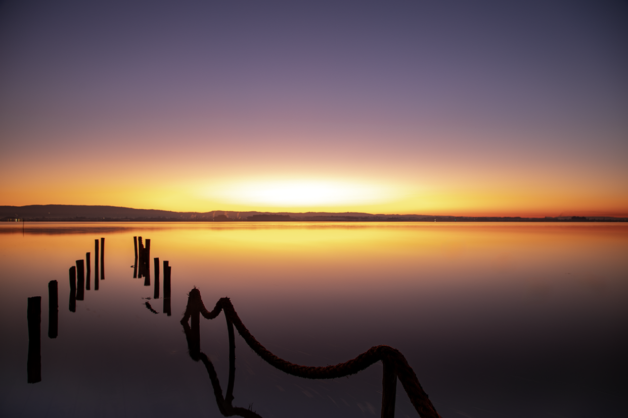 Craig Collins said “Gone Fishin',” a print of Alveiro Lagoon, snapped in Portugal in 2023, is one of his favorites.