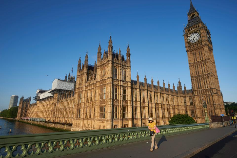 The Houses of Parliament and Big Ben in London, England