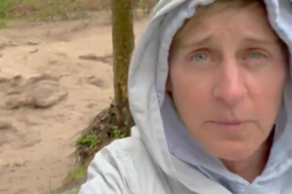 Ellen DeGeneres Showing off a raging river of muddy water in Montecito amid the storm: https://twitter.com/ellendegeneres/status/1612591946635284480?s=46&t=6m7bDP2BCoy1YsuDR2VTfA