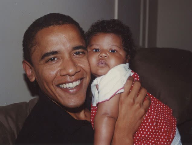 Barack Obama/Twitter Barack Obama with daughter Sasha Obama