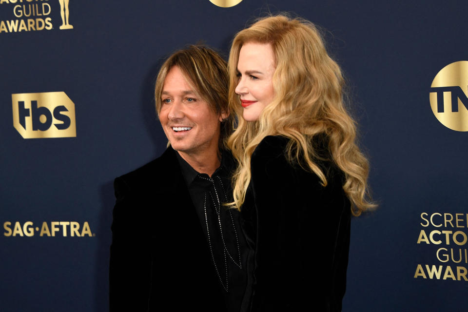 Nicole with Keith Urban at the SAG awards