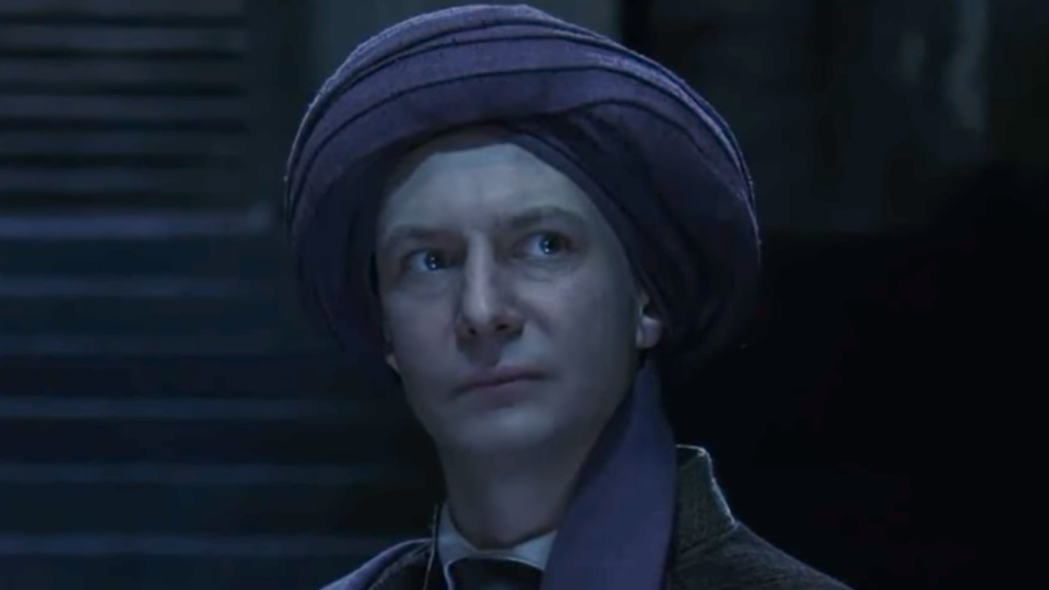 Quirrell in Harry Potter and the Sorcerer's Stone.