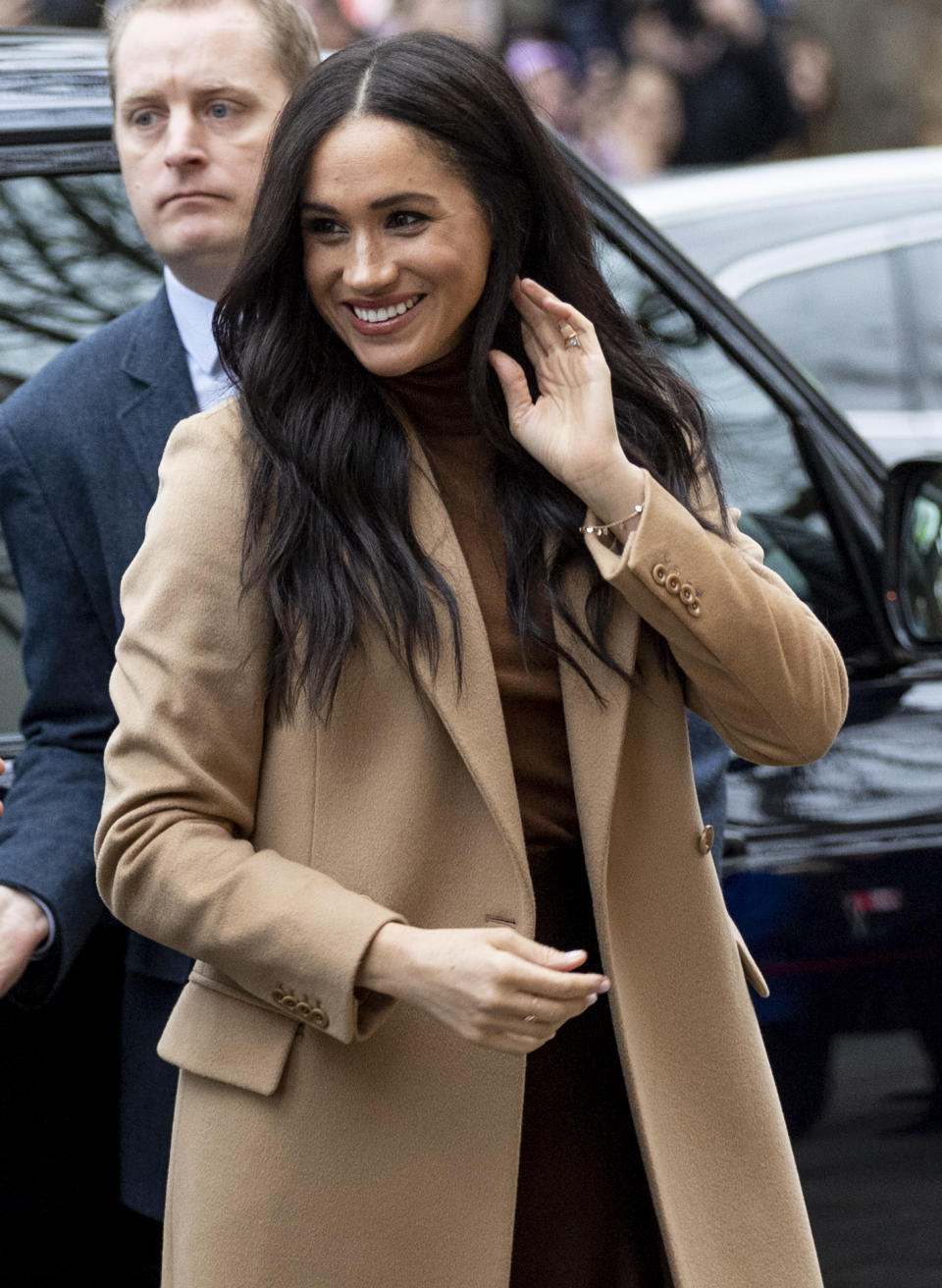 Meghan Markle is obsessed with the hair product she discovered on the set of Suits. (Credit: Getty)