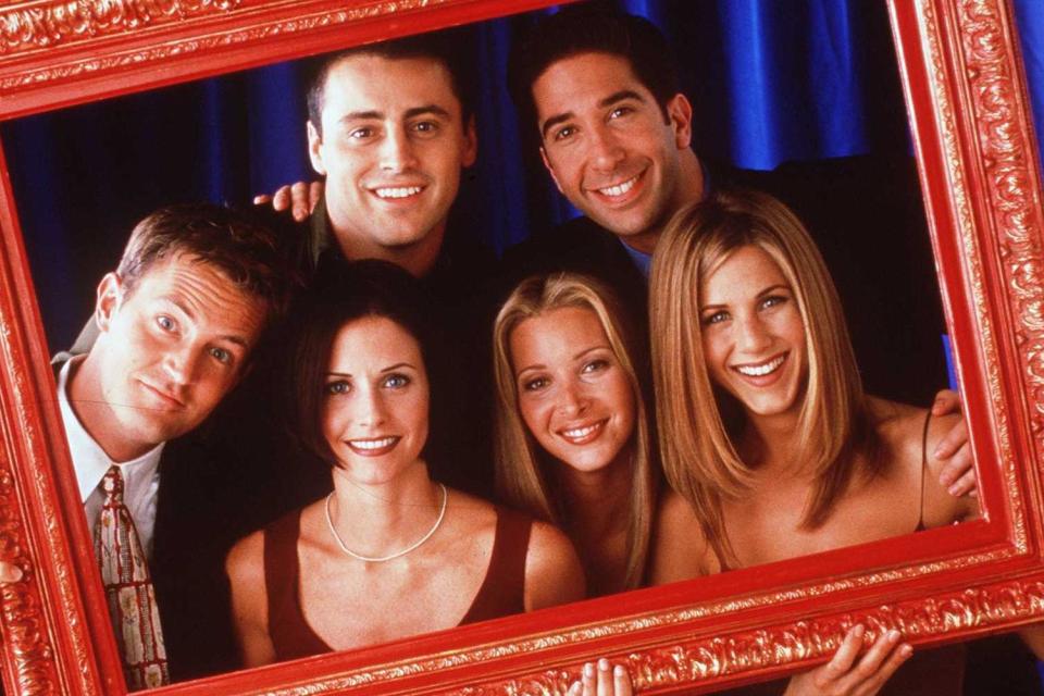 Matt LeBlanc, David Schwimmer, Matthew Perry, Courteney Cox, Lisa Kudrow and Jennifer Aniston in a 'Friends' promo shot: Getty Images