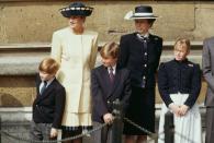 <p>Zara attended an Easter church service at St George's Chapel in Windsor. She color coordinated her outfit with her mother, who also wore black and white. </p>