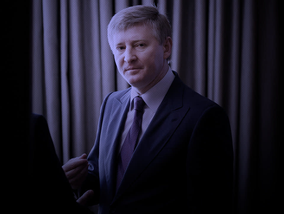 Ukrainian oligarch&nbsp;Rinat Leonidovych Akhmetov is another former client of Manafort&rsquo;s. (Photo: HuffPost Illustration/Getty Images)