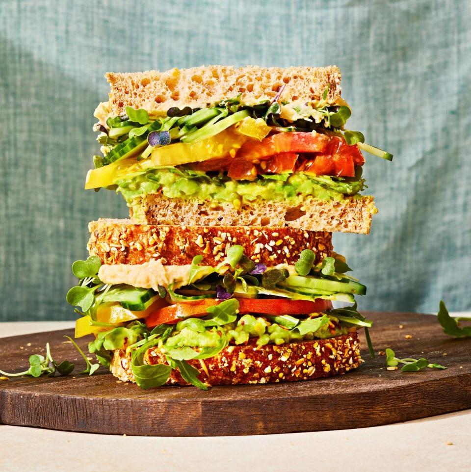 fully loaded veggie sandwiches