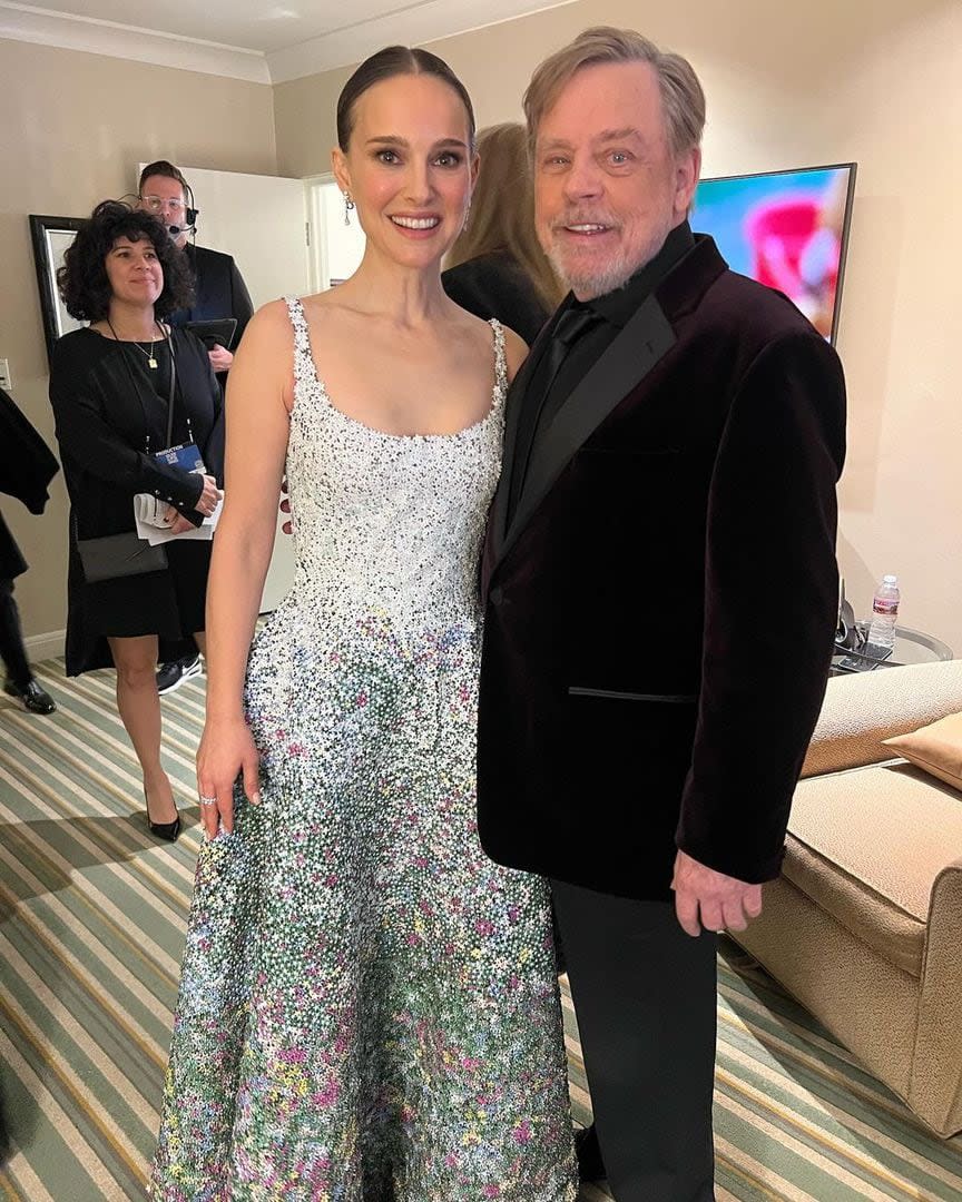 Mark Hamill y Natalie Portman posaron por primera vez juntos