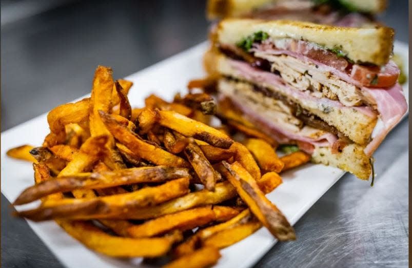 A sandwich and fries from Roadie Joe's.