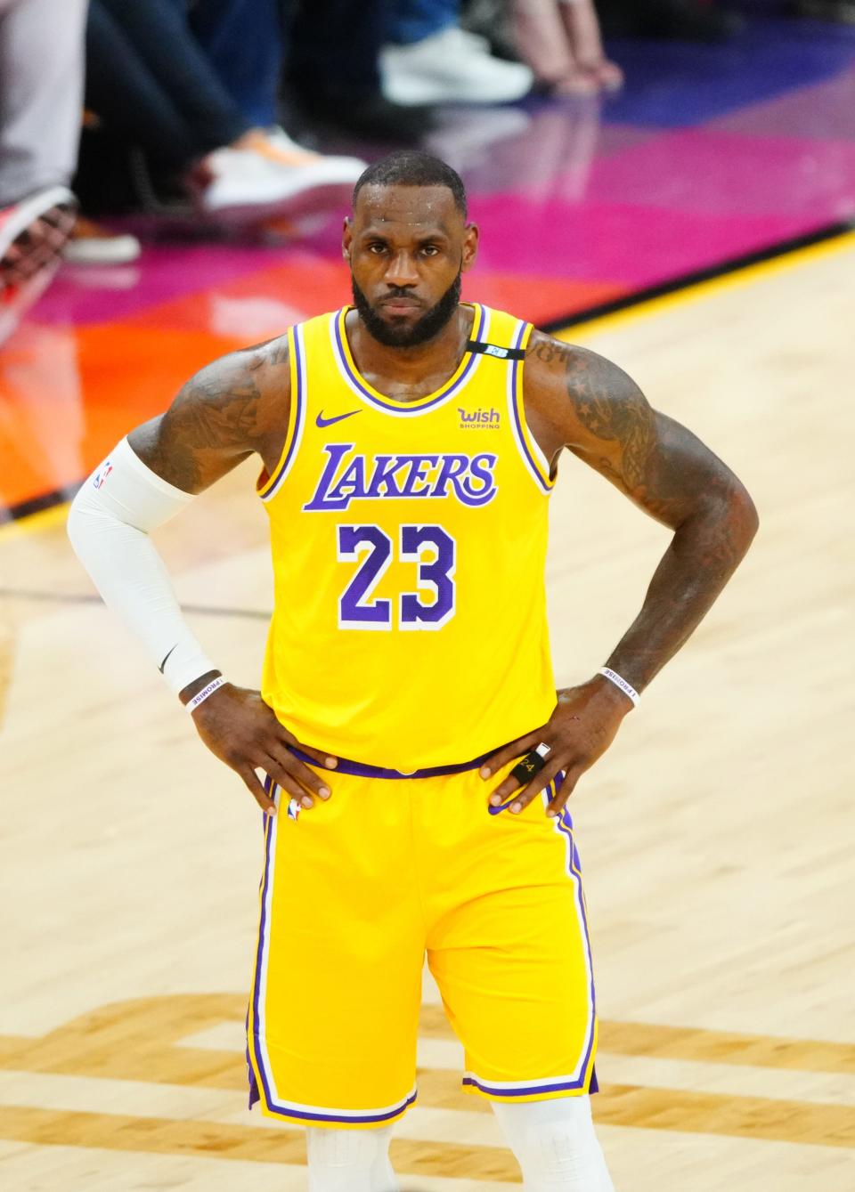 LeBron James during the 2021 NBA playoffs.