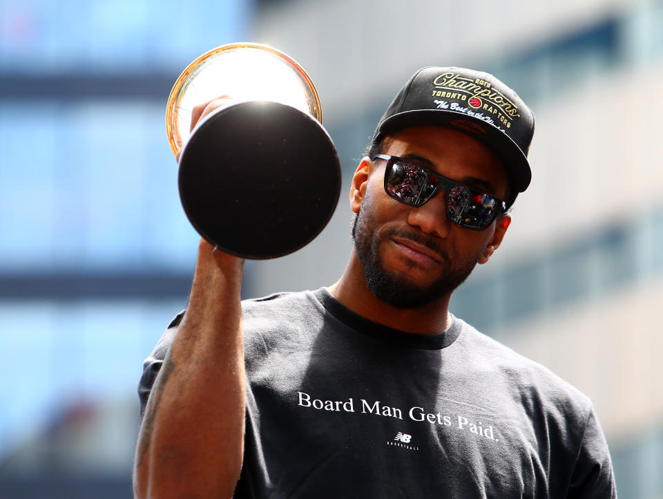 Kawhi Leonard captured his second Finals MVP honor in leading Toronto to a title. (Getty Images)