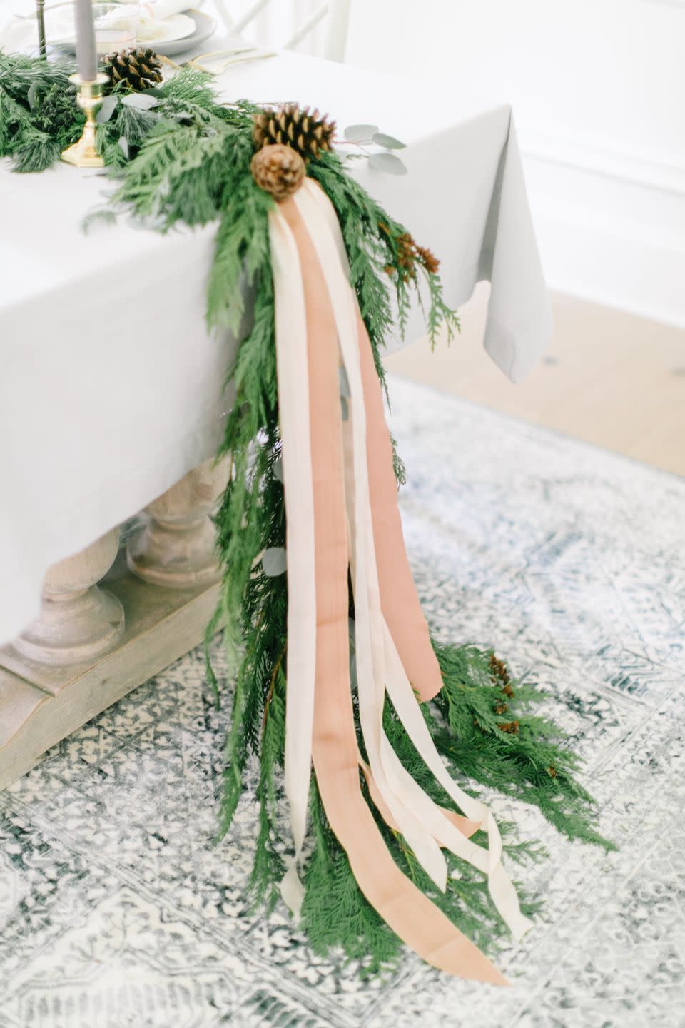 <p>If you really want to take your garland to the next level, add some streamers and pinecones for some extra drama.<br></p><p><a href="https://www.monikahibbs.com/traditional-christmas-tablescape-youll-love/" rel="nofollow noopener" target="_blank" data-ylk="slk:Via Monika Hibbs;elm:context_link;itc:0;sec:content-canvas" class="link "><em>Via Monika Hibbs</em></a></p>