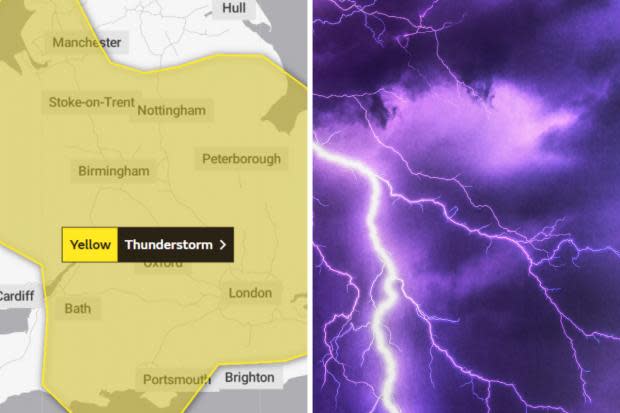 Hour-by-hour forecast as thunderstorms set to hit county