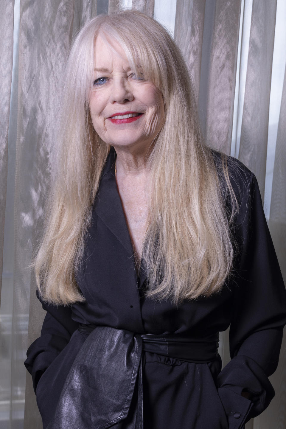 Tina Weymouth of Talking Heads poses for a portrait to promote the film "Stop Making Sense" during the Toronto International Film Festival, Monday, Sept. 11, 2023, in Toronto. (Photo by Joel C Ryan/Invision/AP)