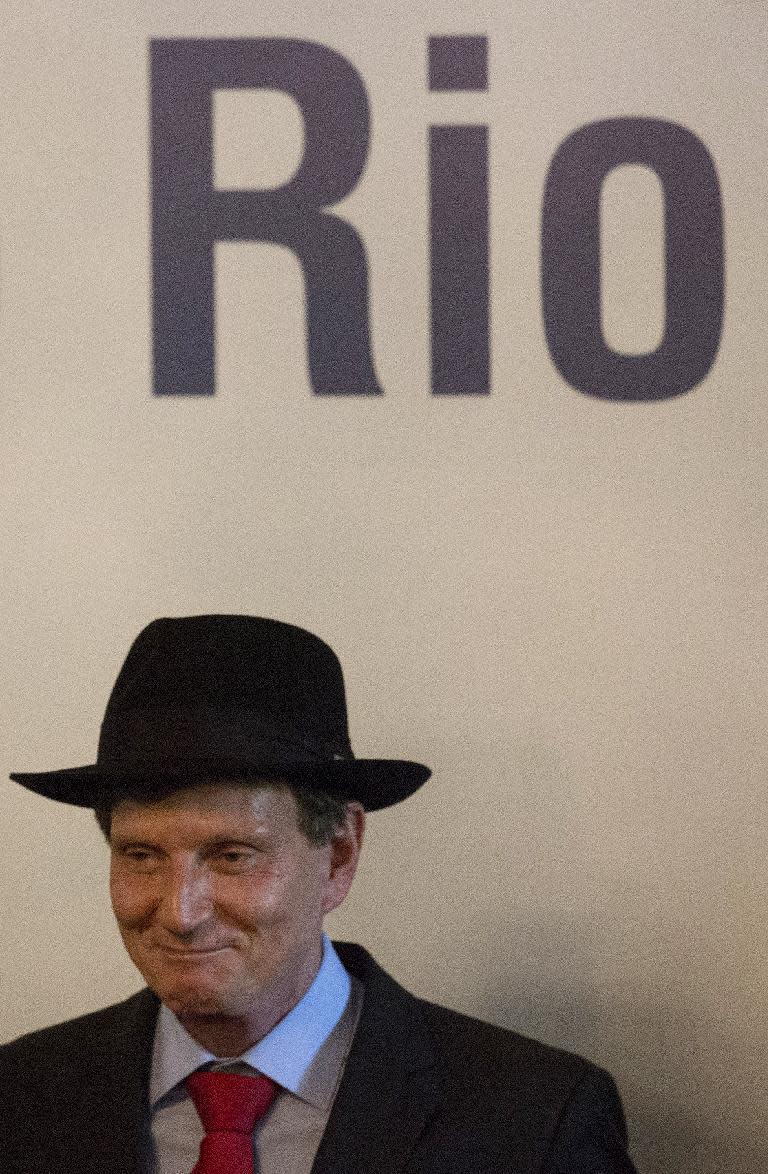 Evangelical bishop and senator Marcelo Crivella, bishop of the Universal Church of the Kingdom of God, wears a hat as he attends his inauguration ceremony as Rio de Janeiro's mayor, Sunday, Jan. 1, 2017. (AP Photo/Leo Correa)