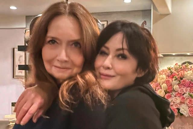 <p>Shannen Doherty/Instagram</p> Shannen Doherty (right) posing with her mother Rosa (left).