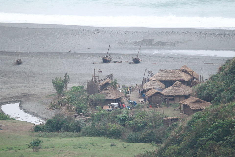 View of the set of "Silence."