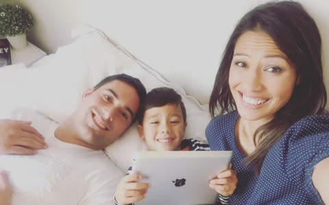 Carla Hohepa with her fiancé Karne Hesketh and their five-year-old son Cohen