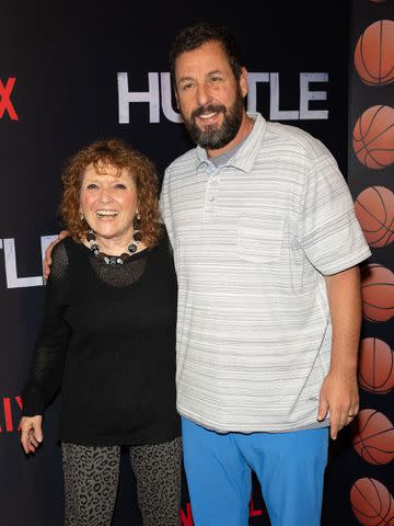 <p>Shutterstock </p> Judy Sandler and Adam Sandler attend Netflix's "Hustle" Philadelphia Special Screening in 2022