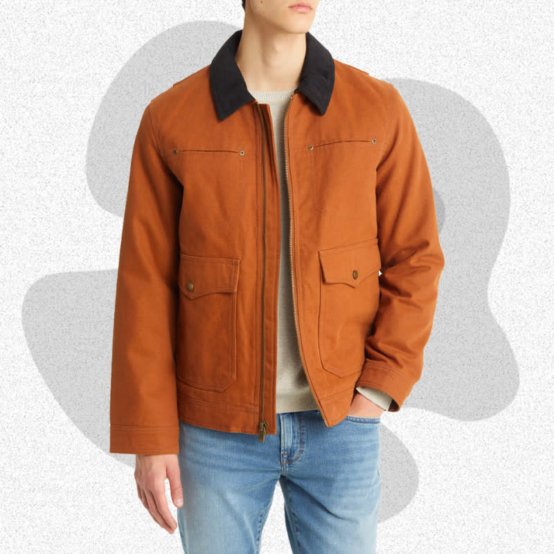 <p>Courtesy of Nordstrom</p><p>The Pendleton Pedro Stadium Trucker ranch jacket is a rugged, western-inspired layer that’s worth adding to the rotation. The ranch jacket is a cool cousin of both the work jacket and the trucker jacket and looks great with Western staples like blue jeans and <a href="http://mensjournal.com/style/mens-boots" rel="nofollow noopener" target="_blank" data-ylk="slk:suede boots;elm:context_link;itc:0;sec:content-canvas" class="link ">suede boots</a>. Pendleton, a Portland-based company known for wool blankets, makes this stylish duck cotton jacket that’s as hard-wearing as it is stylish. The jacket features a wool and polyester blend blanket lining for extra warmth, and its resemblance to something Bob Dylan <a href="https://www.amazon.com/Freewheelin-Bob-Dylan/dp/B075865WJ9?&linkCode=ll1&tag=mj-falljackets-jzavaleta-080423-update-20&linkId=592337a0050ea3916fa067d5e876432e&language=en_US&ref_=as_li_ss_tl" rel="nofollow noopener" target="_blank" data-ylk="slk:might have worn on one of his album covers;elm:context_link;itc:0;sec:content-canvas" class="link ">might have worn on one of his album covers</a> adds to the cool factor.</p><p>[$195; <a href="https://click.linksynergy.com/deeplink?id=b8woVWHCa*0&mid=1237&u1=mj-falljackets-jzavaleta-080423-update&murl=https%3A%2F%2Fwww.nordstrom.com%2Fs%2Fcarson-city-ranch-coat%2F7415019%3F" rel="nofollow noopener" target="_blank" data-ylk="slk:nordstrom.com;elm:context_link;itc:0;sec:content-canvas" class="link ">nordstrom.com</a>]</p>