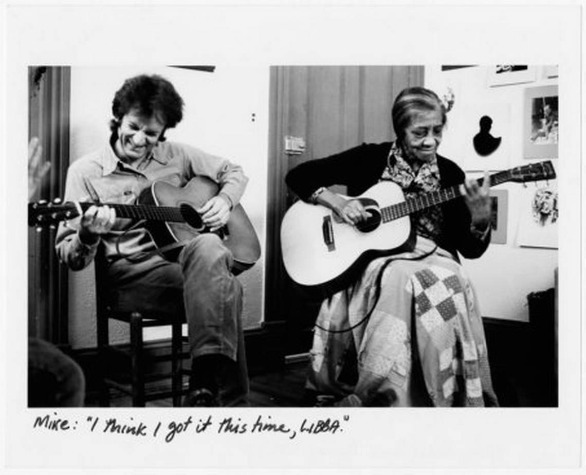 Elizabeth “Libba” Cotten, right, with Mike Seeger in the lat 1970s. Cotten was a blues and folk musician who grew up in Carrboro.