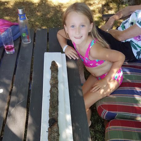 Saga Vanecek found this pre-Viking era sword in the Vidostern lake while at her family's holiday home in Jonkoping - Credit: Andrew Vanecek