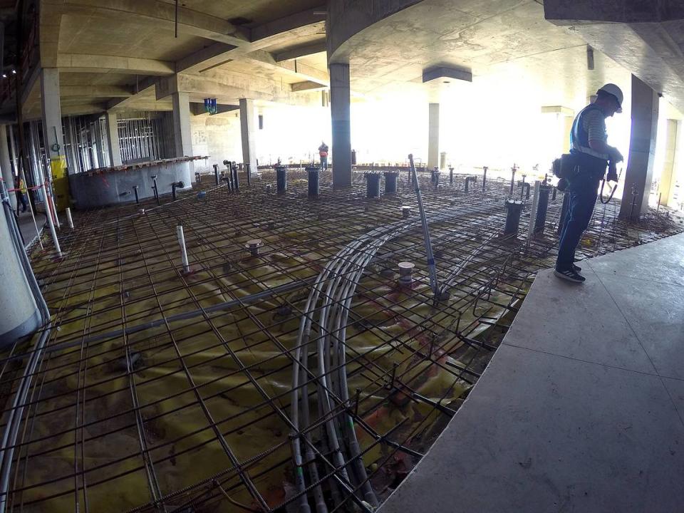 The interior of Mote SEA during a media tour of the ongoing construction on Friday, April 5, 2024.