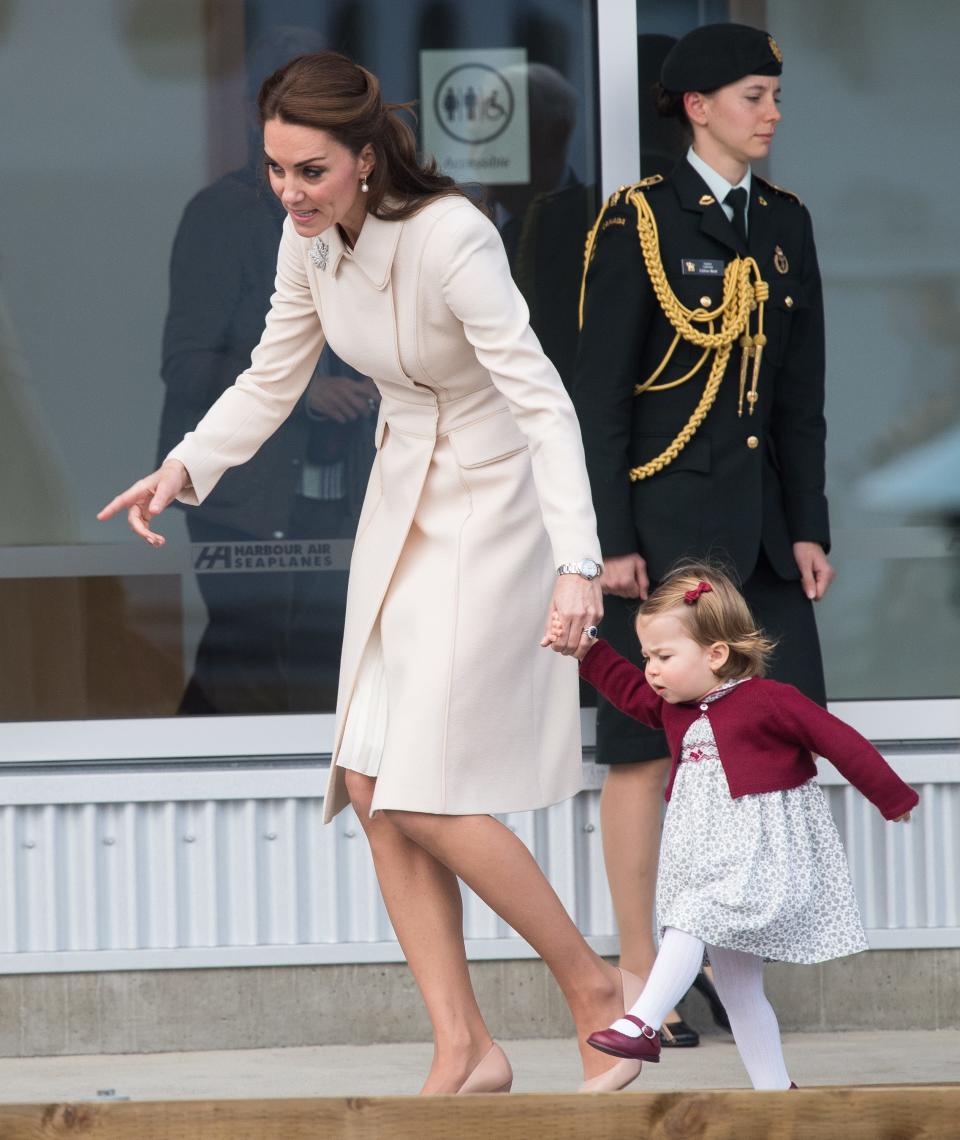 Kate Middleton and Princess Charlotte during a visit to Canada in 2016.