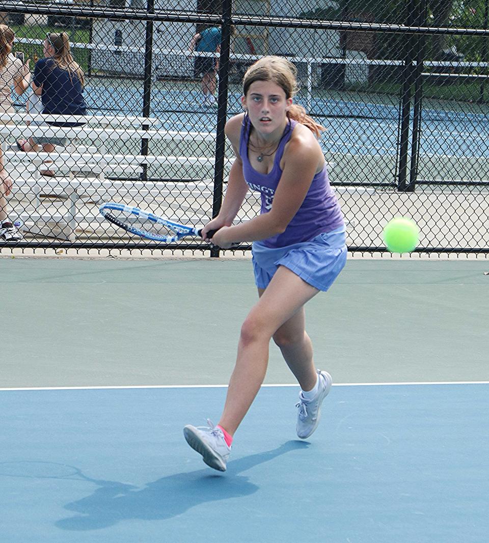Lexington's Jade Adkins is the top returning girls tennis player in Richland County for the 2022 season.