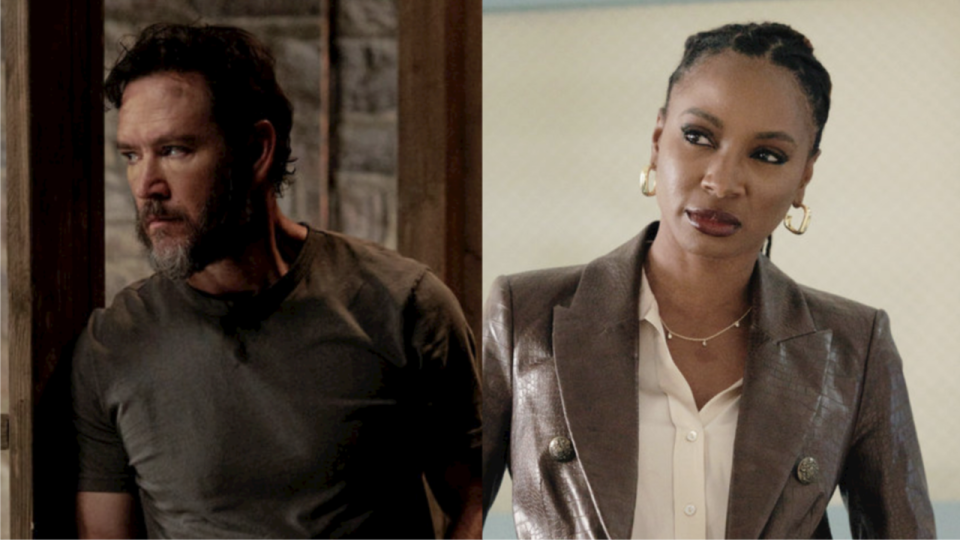 Mark-Paul Gosselaar as Sir and Shanola Hampton as Gabi Mosely in NBC's Found