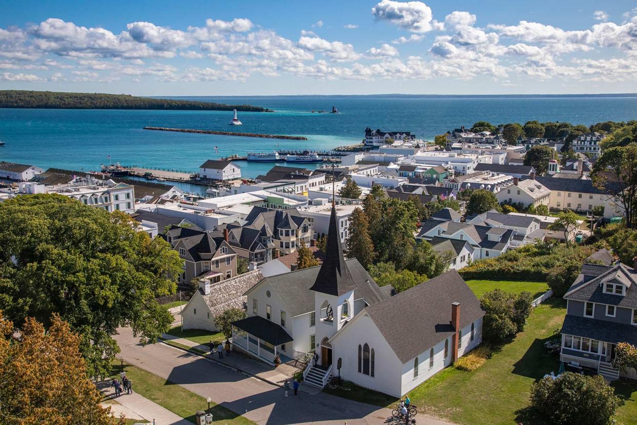 Town view of Mackinac Island, Michigan