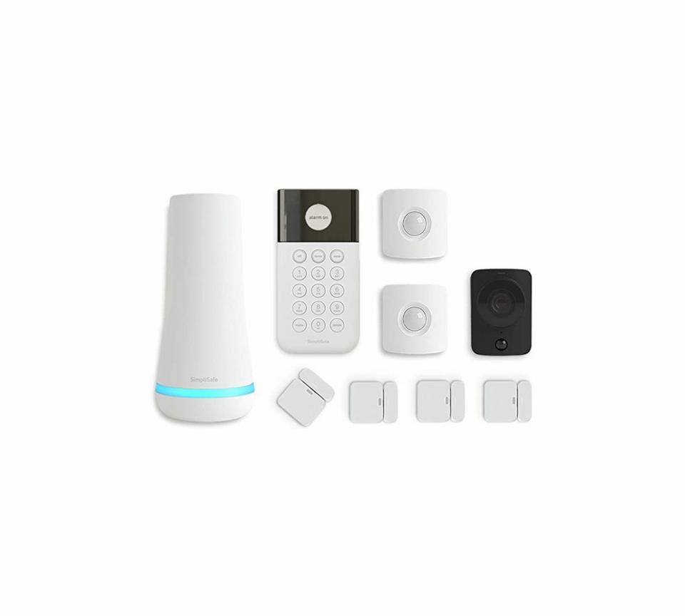 <p><strong>SimpliSafe</strong></p><p>amazon.com</p><p><strong>$239.99</strong></p><p><a href="https://www.amazon.com/dp/B07GXW7KR6?tag=syn-yahoo-20&ascsubtag=%5Bartid%7C10060.g.37002628%5Bsrc%7Cyahoo-us" rel="nofollow noopener" target="_blank" data-ylk="slk:Shop Now;elm:context_link;itc:0;sec:content-canvas" class="link ">Shop Now</a></p><p>This repeat winner remains our choice for home security systems because it is easy to install and set up, doesn’t cost a lot, and the company offers great monitoring and customer service. During installation of our test unit, when small questions popped up on how to wire the doorbell and configure the smart lock, SimpliSafe quickly resolved them. The Essentials kit contains several core pieces for basic security: the SimpliSafe base, a keypad, two motion detectors, a camera, and four entry sensors. Additional sensors, cameras, locks, even flood and CO2 monitors are cheap, easy to purchase online or at retailers like Best Buy, and a snap to install. Plus, everything integrates into Amazon and Google smart-home systems.</p>