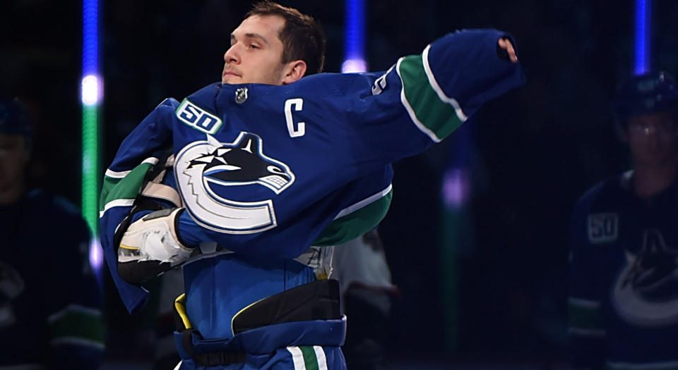 Bo Horvat is the new Vancouver Canucks captain and couldn't be happier to receive the honour. (Anne-Marie Sorvin-USA TODAY Sports)