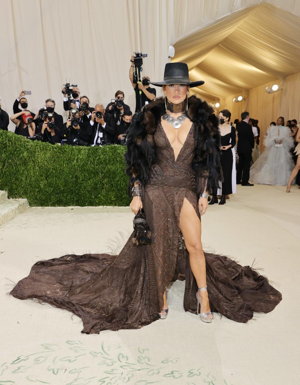 Jennifer Lopez, pictured at The 2021 Met Gala, is a co-chair of this year's affair with Anna Wintour, Chris Hemsworth, Bad Bunny and Zendaya.