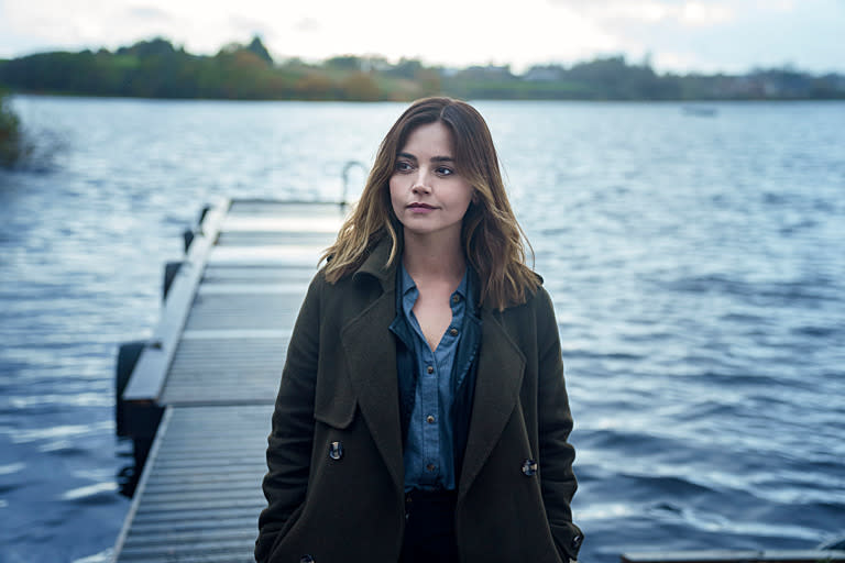 Jenna Coleman stars as detective Ember in The Jetty. (BBC)