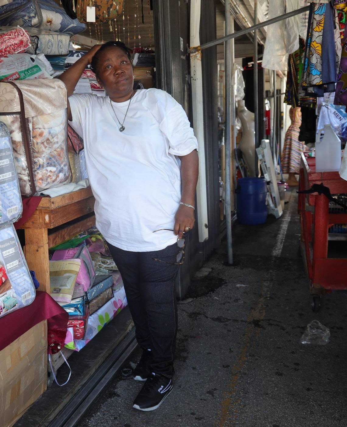 Irma Moreau moved to the Opa-locka Hialeah Flea Market five years ago after being forced to move from two previous flea markets. Moreau is one of many business tenants whose businesses are being displaced by the sale of the property. After nearly four decades in operation, the Opa-locka Hialeah Flea Market is slated to close its doors in September 2022.