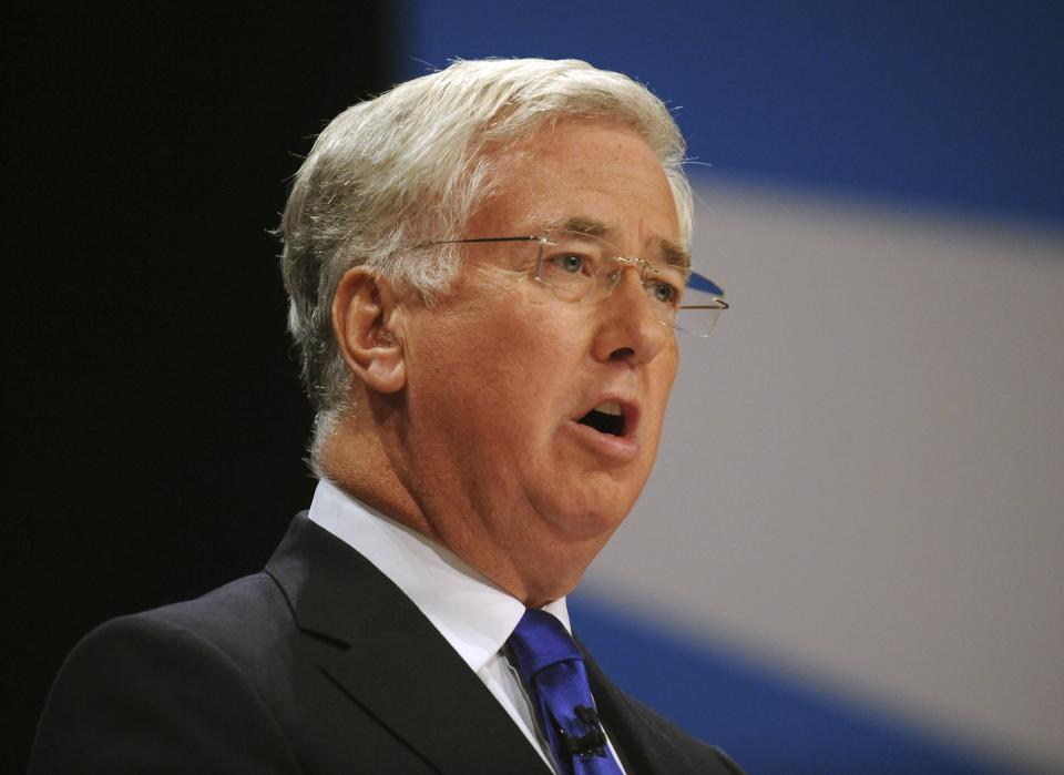 UK Defense minister secretary Michael Fallon