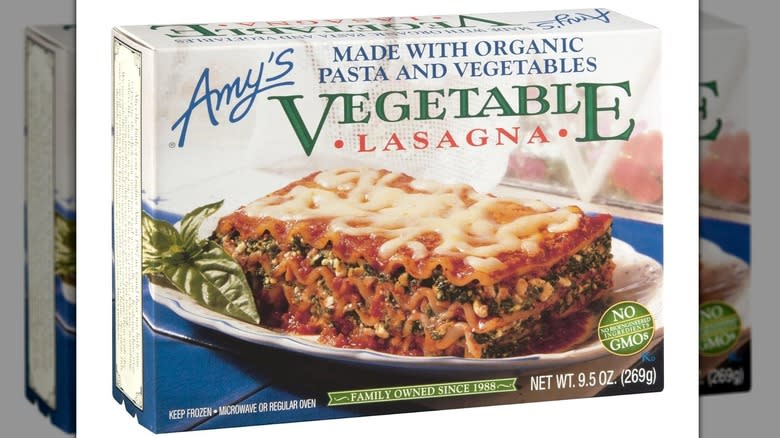 Amy's Vegetable Lasagna box