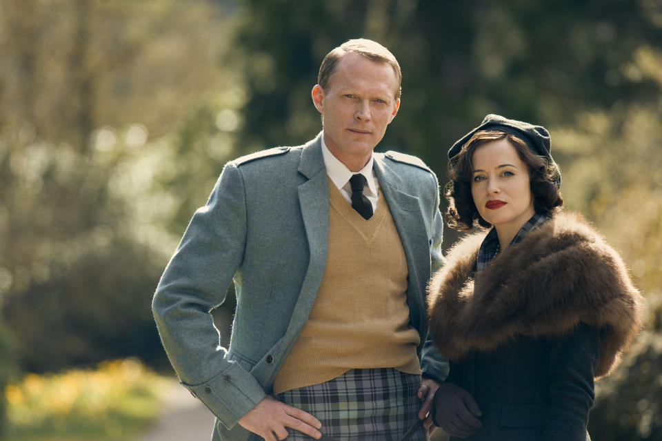 The scandal in A Very British Scandal ends up being a royal pain for Paul Bettany and Claire Foy. Picture: Amazon Prime Video