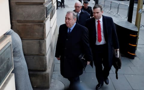 Former First Minister of Scotland Alex Salmond arrives at the High Court in Edinburgh - Credit: Reuters