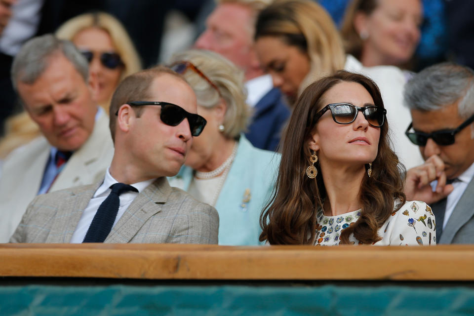 <p>Donning co-ordinating sunnies (erm, #couplegoals), the Duke and Duchess of Cambridge attended day 13 of the 2016 tournament. <em>[Photo: Getty]</em> </p>