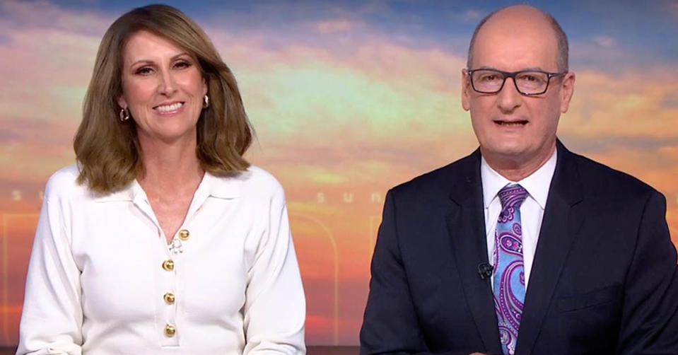 Sunrise's Natalie Barr and David Kochie on the show