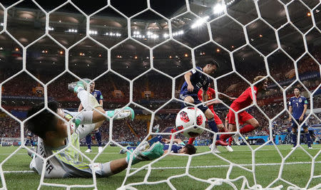 Soccer Football - World Cup - Round of 16 - Belgium vs Japan - Rostov Arena, Rostov-on-Don, Russia - July 2, 2018 Belgium's Marouane Fellaini celebrates scoring their second goal as Japan's Eiji Kawashima reacts REUTERS/Toru Hanai