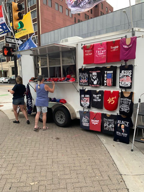 IMAGE: Trump merchandise shop in Tulsa (Janell Ross / NBC News)