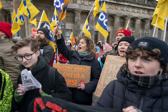 Striking workers