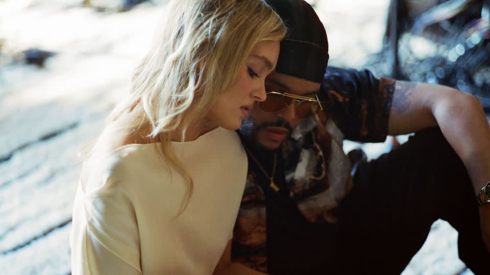 Lily-Rose Depp and  Abel "The Weeknd" Tesfaye in "The Idol." - Eddy Chen/HBO