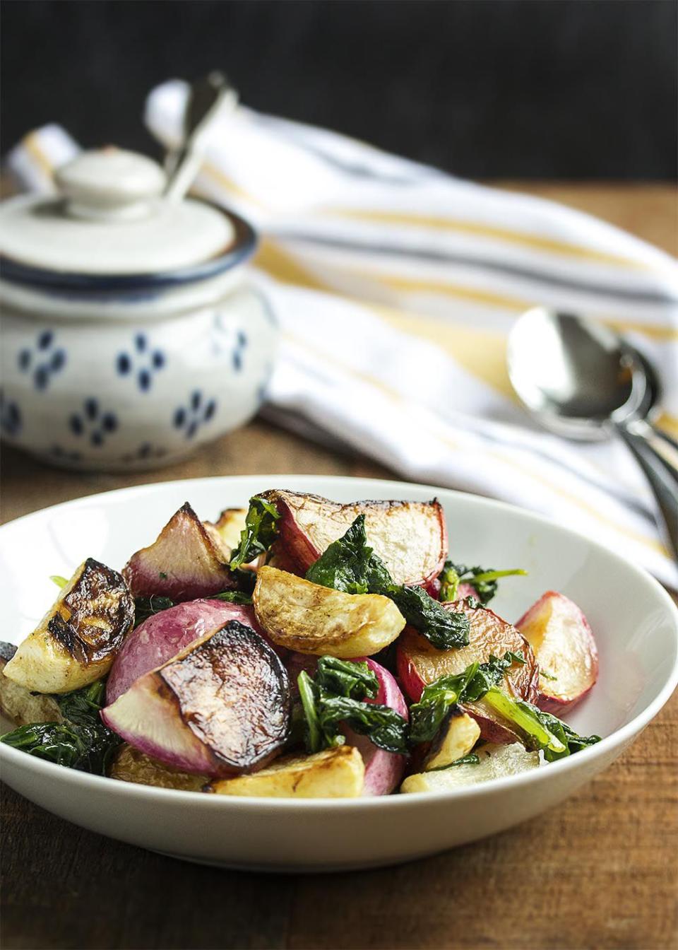 Roasted Turnips And Radishes