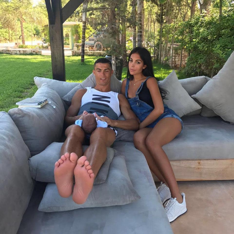 Family time with girlfriend Georgina Rodriguez